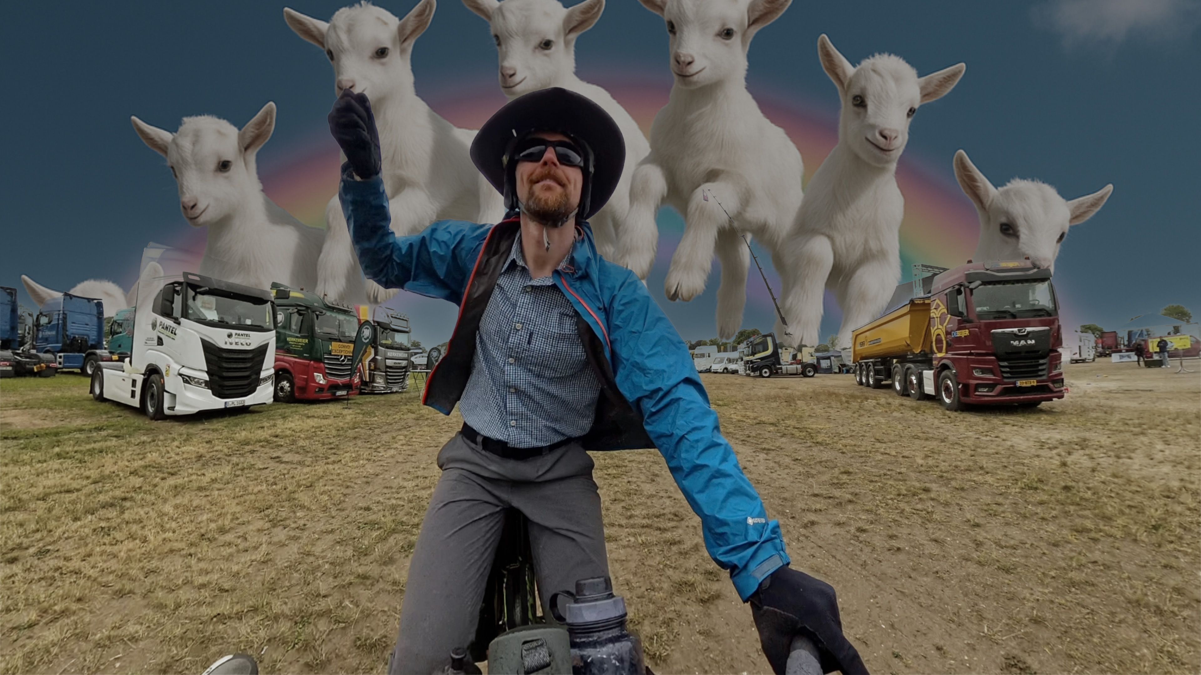 Baby goat rainbow! the clickiest of clickbait thumbnails