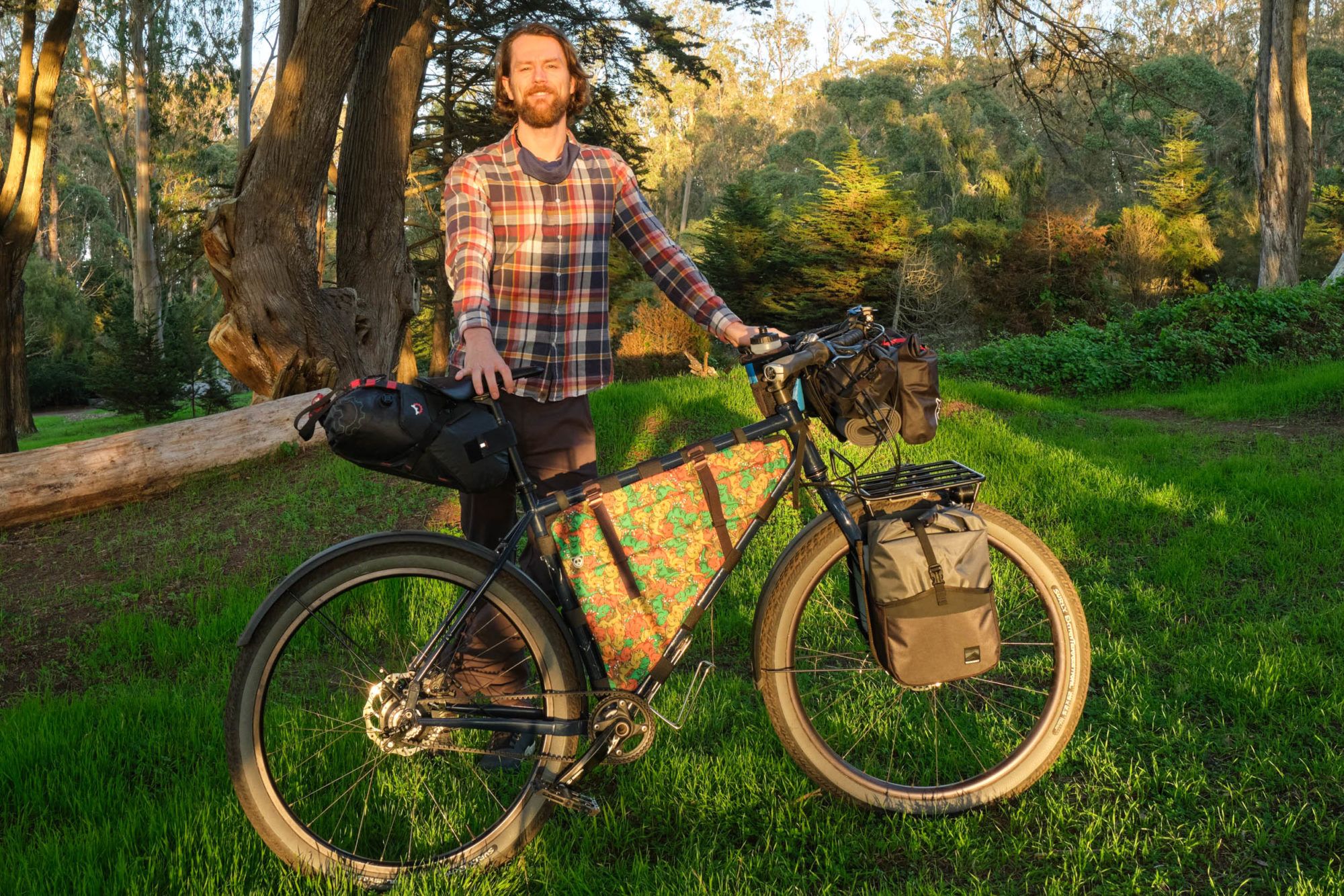 A recently-washed Tumbleweed in bikepacking mode