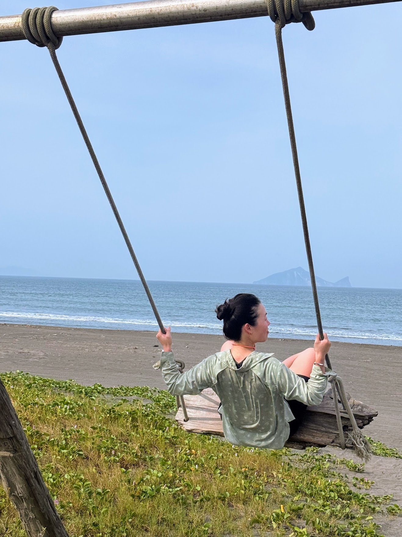 Tina on a swing